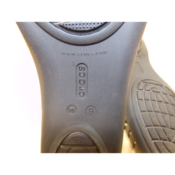 Crocs Isabella Huarache Jelly Sandals Womens Black Size 9 Slip On 202463 - Picture 8 of 8